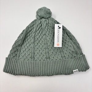 NWT SISSTREVOLUTION Fantasy Cableknit Beanie in Poolside